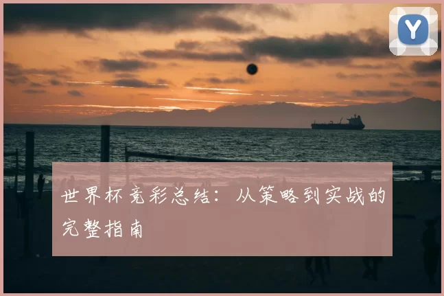 世界杯竞彩总结：从策略到实战的完整指南