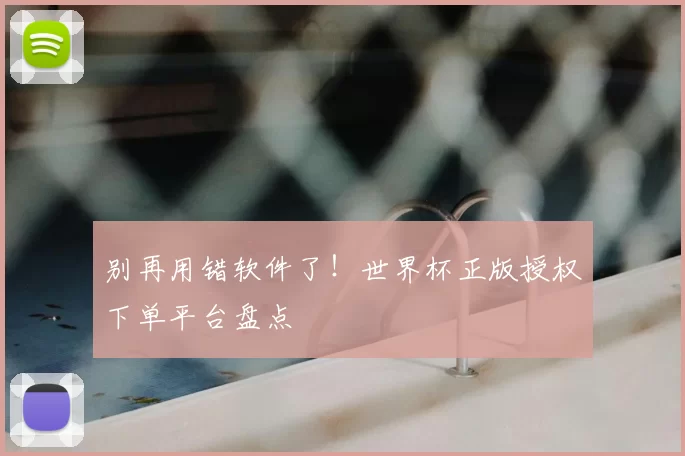 别再用错软件了!世界杯正版授权下单平台盘点