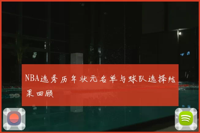 NBA选秀历年状元名单与球队选择结果回顾